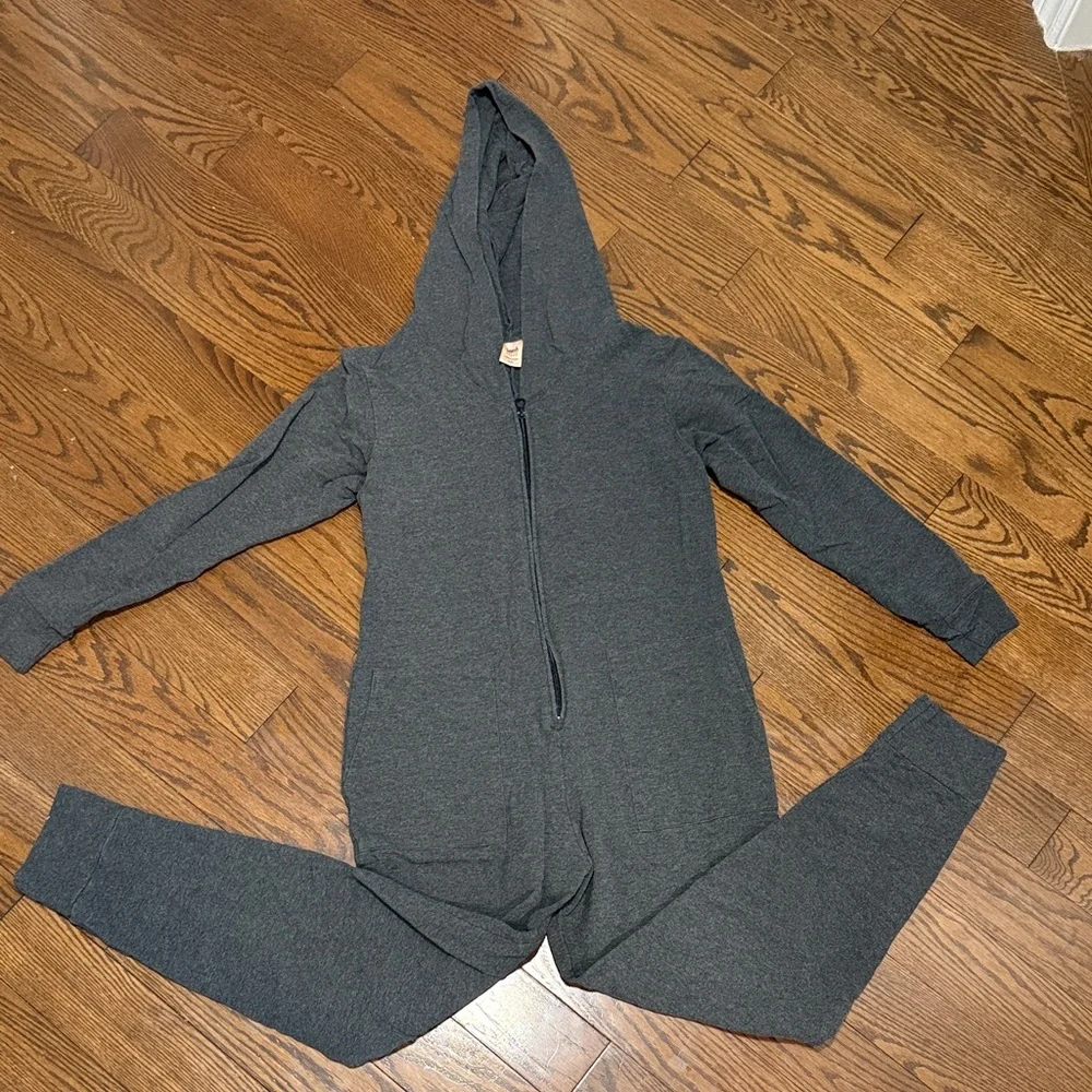 Smash + Tess Charcoal Zip-Up Jumpsuit - Picture 1 of 3